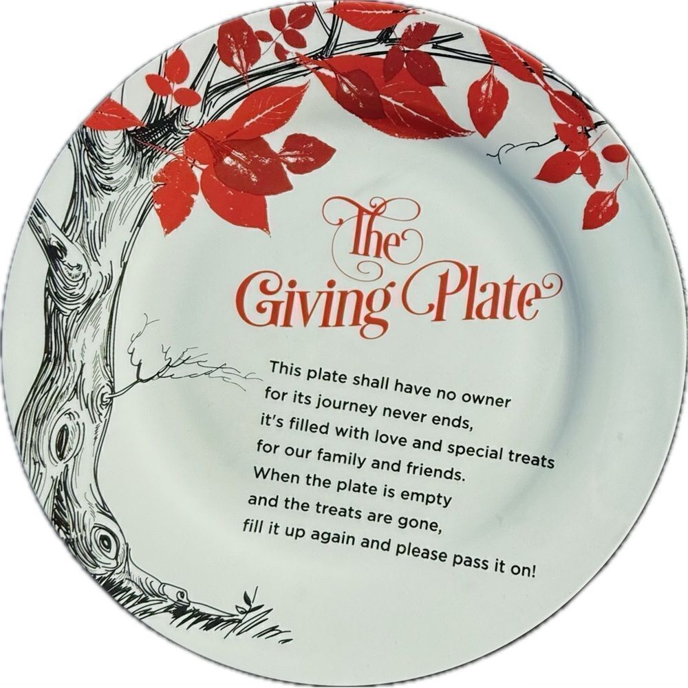 The Giving Plate, 10 inch Thanksgiving plate.